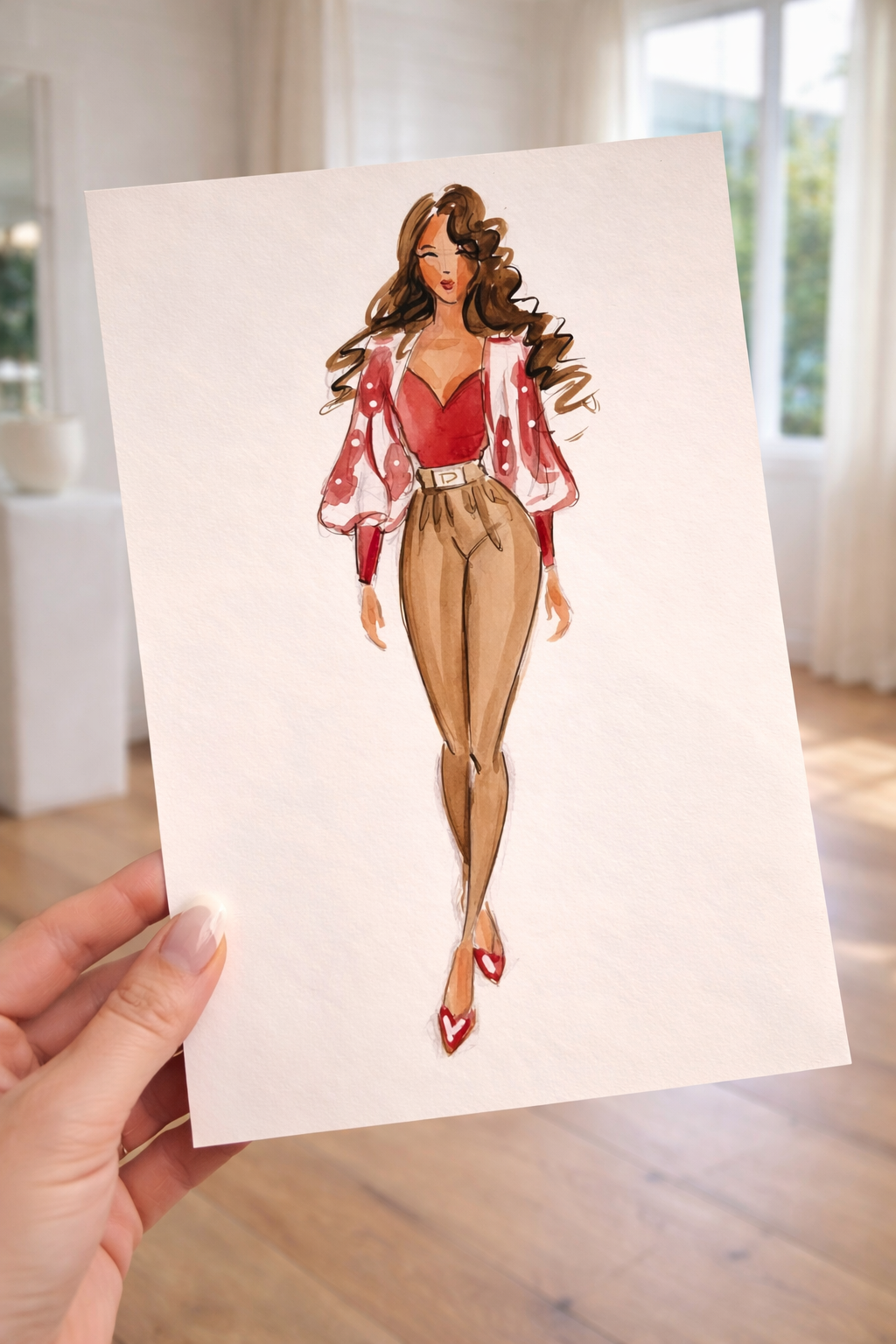 Live watercolor fashion sketches 